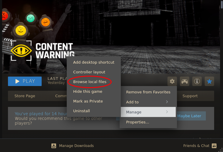 How To Save Videos Taken in Content Warning To The Steam Deck