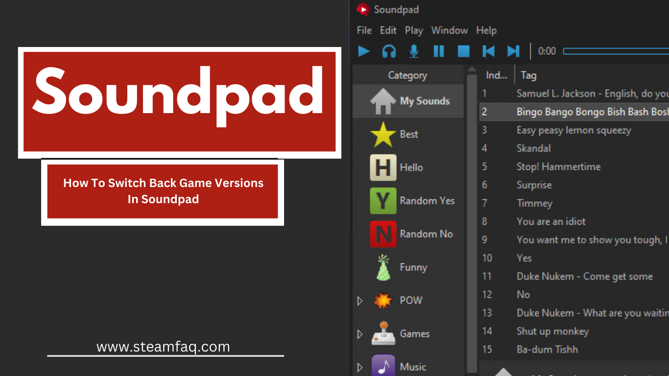 How To Switch Back Game Versions In Soundpad