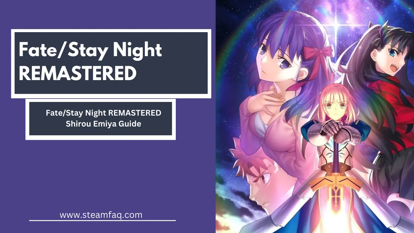 Fate/Stay Night REMASTERED Shirou Emiya Guide